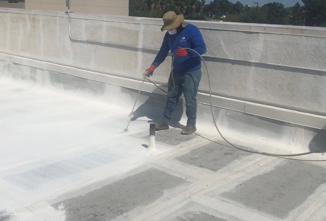 Commercial roof coating work in Nashville